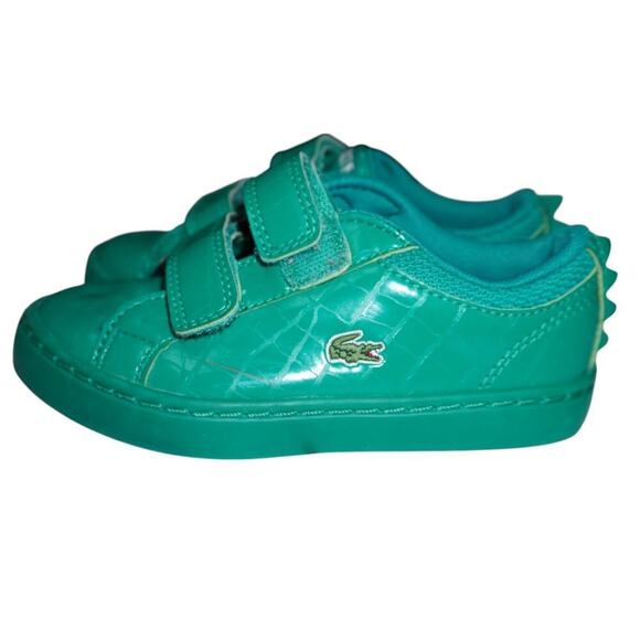 Lacoste Kids Straightset 119 4 Green Crocodile Sneakers – Size 10 (US) - Picture 1 of 8